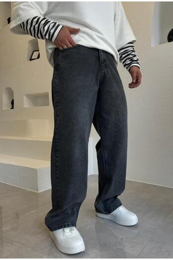 DENİM ESPİRİ Anthracite Colored Oversize Baggy Jeans - Relaxed Unisex Pants