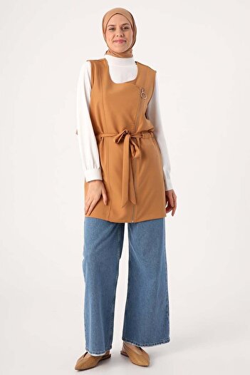 ALLDAY Soil-Zippered Belted Vest