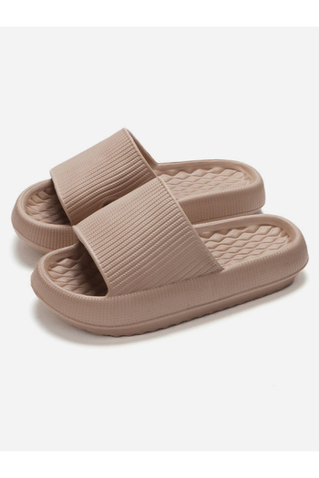 Sneak-a-Peek By Styli Thick Sole Textured Comfort Slides
