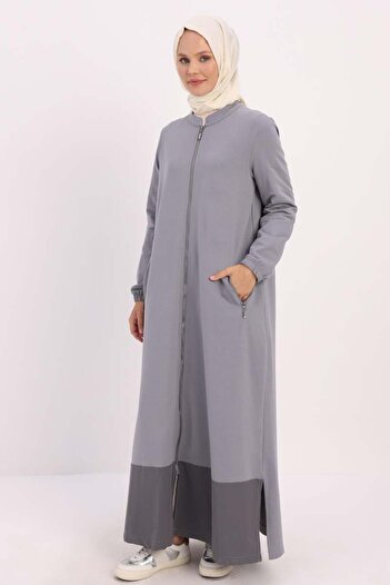ALLDAY Grey-Zippered Skirt Nib Ferace