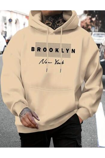 Medinenur Φούτερ με κουκούλα Brooklyn Printed