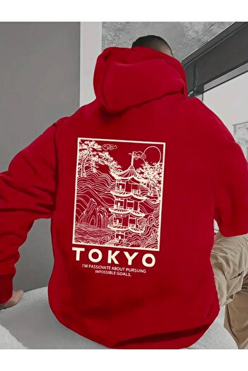 Medinenur Tokyo Back Printed Hooded Sweatshirt