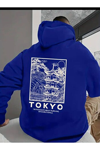 Medinenur Φούτερ με κουκούλα με στάμπα Tokyo Back