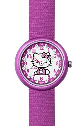 Flik Flak HELLO KITTY PURPLE WATCH & PURSE