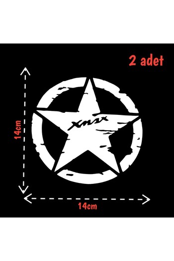 zenmoto Yamaha Xmax White Star Sticker - 2 Pieces