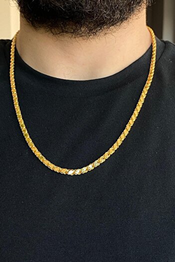 ZÜMRÜT SARRAF 14 Ayar Altın 3.5 Mm Pullu Zincir Erkek Kolye