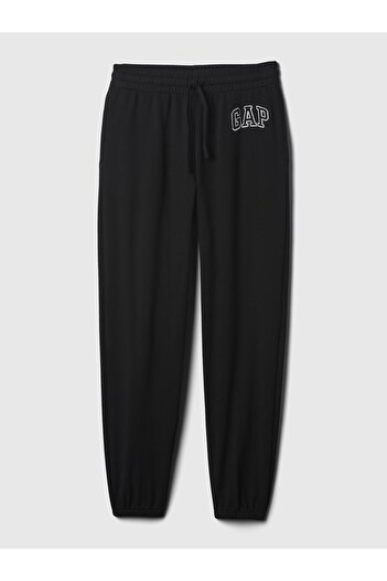 GAP Kadın Siyah Gap Logo Jogger Fransız Havlu Kumaş Eşofman Altı