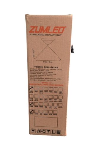 ZMR Zumled Şarjlı Ledli Sensörlü Armatür 1200lm Saat Kitli