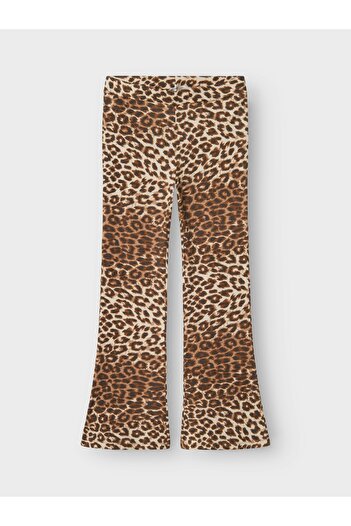 name ıt Leopard Print Nkfnuni Bootcut Trousers - 13241885