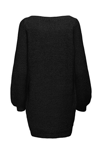 JDY Jdywhitney Megan - L/S Boat Dress Knt Noos 15234103   Black