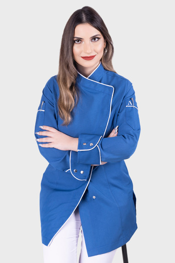Üniformanya Jachetă de bucătar hijab - Bucătară pentru femei, îmbrăcăminte din alpaca, uniformă de bucătar