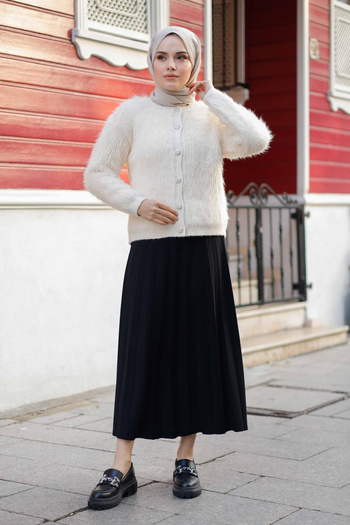 Pamuk Butik Γυναικεία ζακέτα με μαλακή υφή με γένια