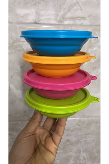Tupperware Mini BonBon ( 4x150ML ) Kırmızı Etiket