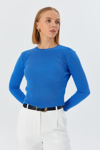 Shopping Shop Tricotaj BLUE Ribbed Basic
