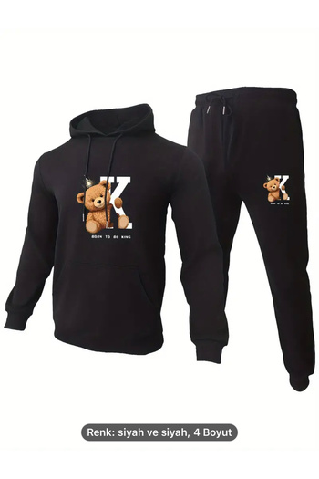 Minikelya Σετ φόρμας με στάμπα Born to be king