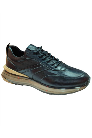 Voyager 6948 Mr Men's Black Nata Leather Casual Sneakers
