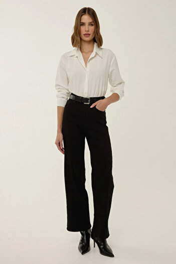 Hiccup Buttoned Long Sleeve Shirt Collar Bodysuit