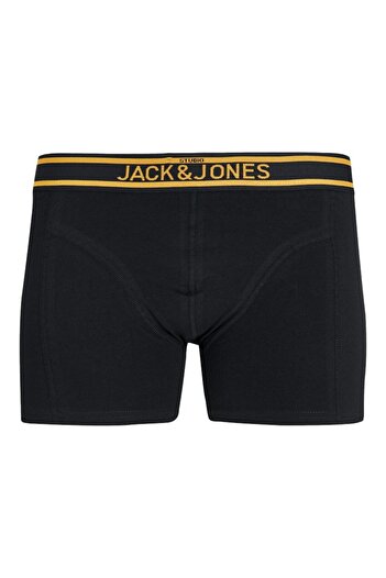 Jack & Jones Men's Black Jacmarc 3-Piece Solid Trunks Boxer Set - 12266063 -Black
