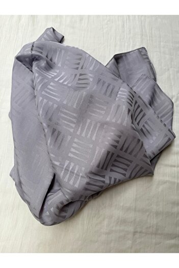 shalby Hijab Silky Cotton Jacquard Match Pattern Shawl Silver
