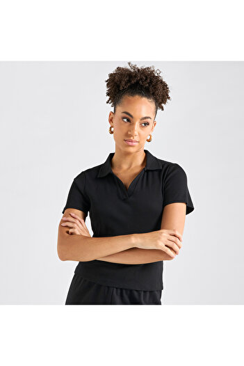FAV Textured Polo T-shirt and Cargo Joggers Set