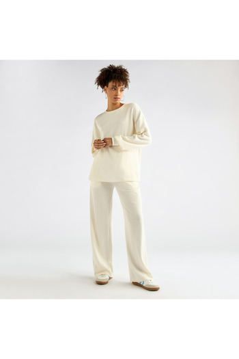FAV Textured Long Sleeves T-shirt and Pants Set