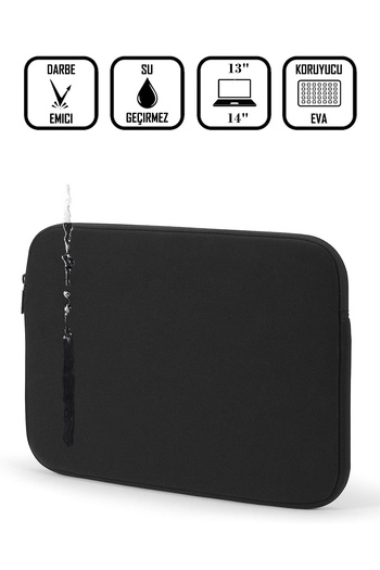 Boldy Geantă impermeabilă pentru laptop - Pentru laptop și notebook 13-14 Inc