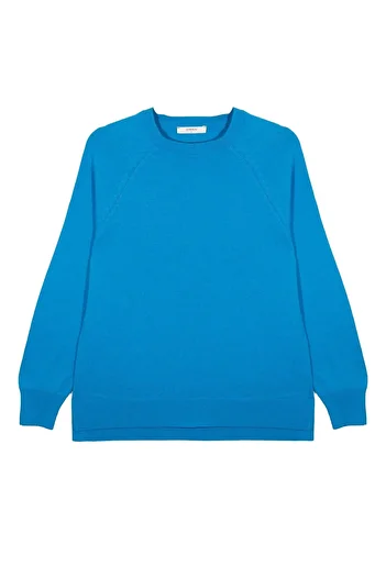 SHERIN Turquoise Crew Neck Sweater