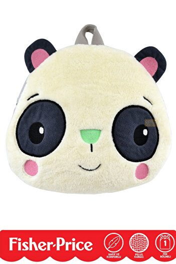FISHER PRICE Girl's Beige Panda Plush Backpack