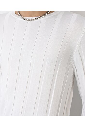 İLKCET MODA Slim Fit Striped Men's Knitwear