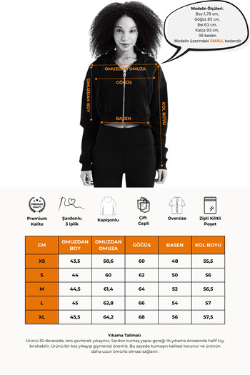 JUSTEVER Bitter Brown γυναικείο φούτερ - Crop Hoodie με κουκούλα, φερμουάρ και τσέπες καγκουρό - Lumen