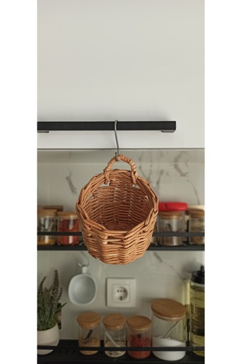 afralya home Mini Decorative Basket 1 Piece, Kitchen Hanging Basket, Tiny Wicker Basket