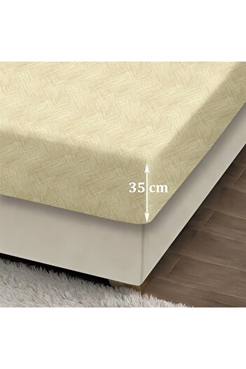 Evim Always Beige Cotton Fitted Sheet Set Double 160X200+35Cm 50X70Cm 2X Pillowcases