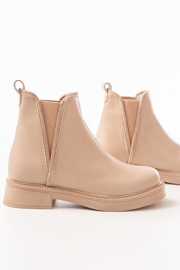 infon shoes creation 02-02 Nut Taş Aksesuarlı Lastikli Günlük Kadın Bot
