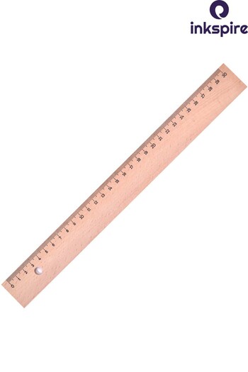 inkspire Quality Board Ruler 30cm with 1Pc Strap Wooden Straight Ruler Tailor Ruler Classroom Teacher Ruler