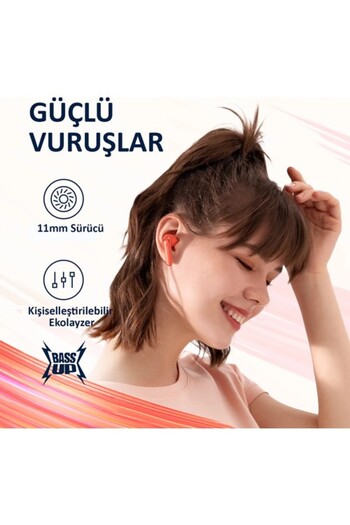 Anker Soundcore Life P3 Tws Bluetooth 5.2 Kulaklık - Oyun Modu - Hibrit Aktif Gürültü Önleme Mercan