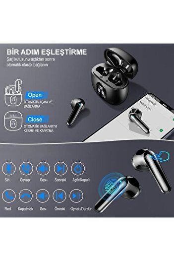 ROBX S-30 Bluetooth Kulaklık Ios-android Enc Ortam Sesi Azaltma 4 Mikrofonlu 5.3 Ipx6 su geçirmez