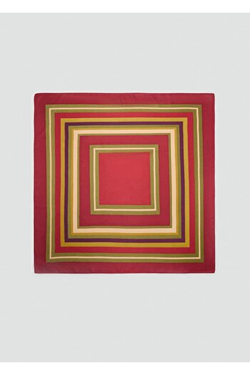 MANGO Woman Schal mit geometrischem Muster