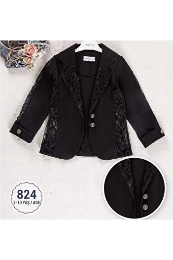 Store Lace Detailed Girl's Blazer Jacket