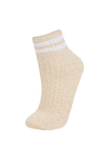 DeFacto Girls' 3-Piece Cotton Long Socks D7849A8Ns