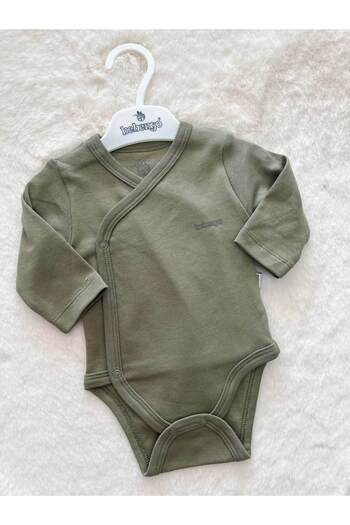 Bebengo Bu4022 Basic Tie Long Sleeve Bodysuit Pink