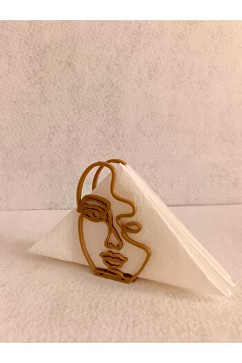 Bayan Rottenmeier Half Face Bronze Napkin Holder - Decorative