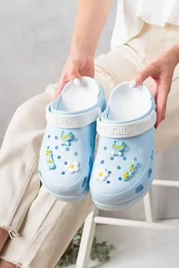 Seha Smile Baby Blue Papuci de spital Papuci de asistentă Papuci de medic Papuci de bucătar Laborator Mare Piscina