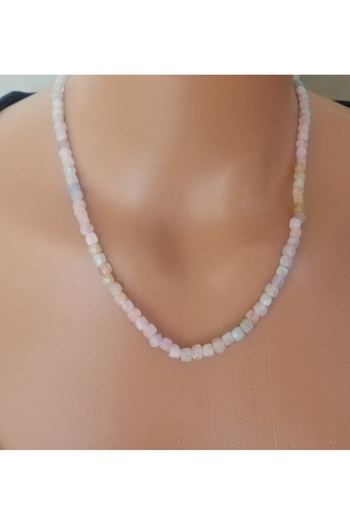 LemaStone Morganit (Pembe beril) doğal taş kolye