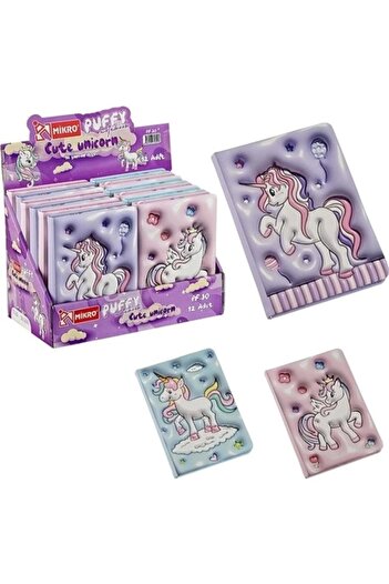 Mikro 13X18 Puffy Notepad 96 Yp Unicorn