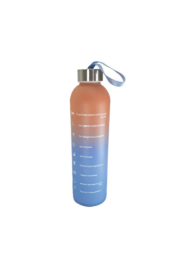 Hediye Kesesi Colorful 750 ml Motivational Glass Water Bottle HK2707