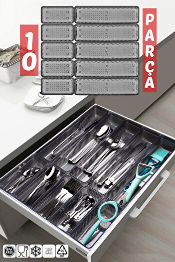 Nandy Home 10 τεμάχια Συρταριέρα Μαχαιροπήρουνα, Organizer, Organizer
