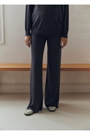 MANGO Woman Knitwear Wideleg Pants