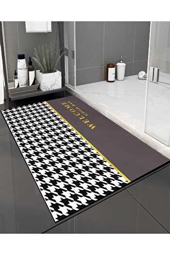 Else Dekor Water Absorbent Shower Front Patterned Printed Bath Mat Toilet Seat One Piece Animal Bathroom Rug