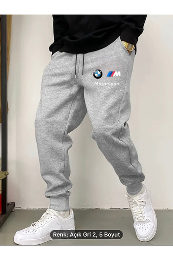 NEW TRENDY COLLECTİON BMWmotorsport Printed Sweatpants - Εποχιακό με Fleece
