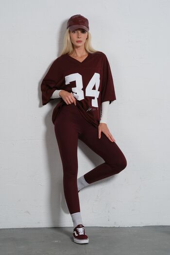 Domoda Burgundy High Waist, Recovery Soft Winter Stretchy Leggings